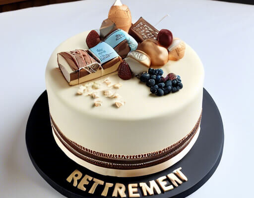 what to write on a retirement cake